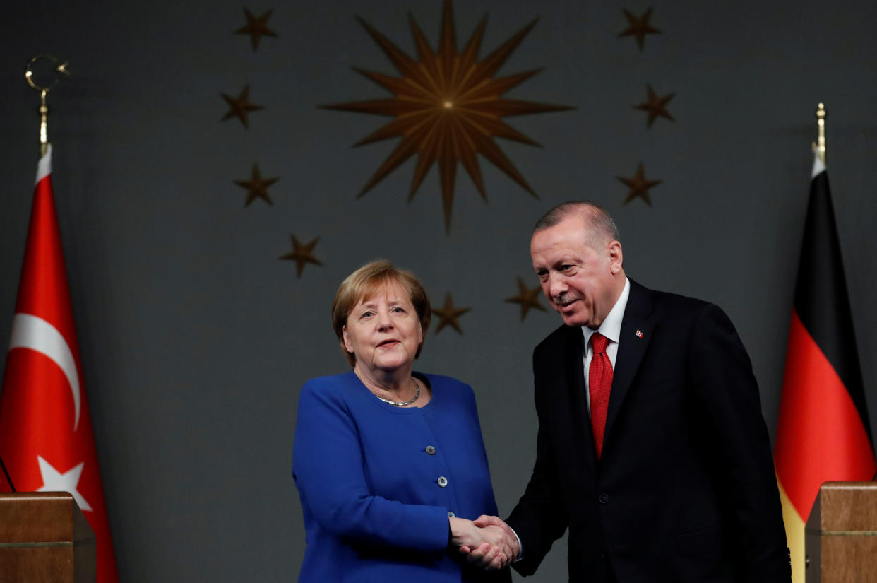 Kanzlerin Merkel beim Treffen mit Präsident Erdogan am 24. Januar (Bild: Reuters/Umit Bektas)