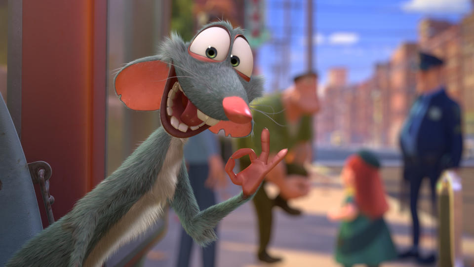 This image released by Open Road Films shows Buddy, voiced by Robert Tinkler, in a scene from "The Nut Job." (AP Photo/Open Road Films)