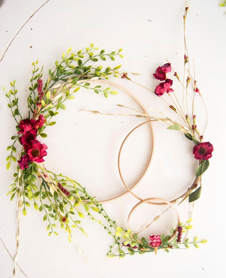 hoop wreaths valentines day decor