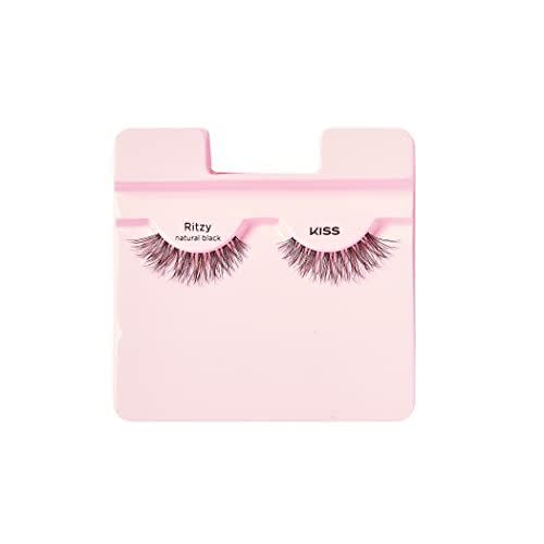 29) KISS True Volume Multi-Layered False Eyelashes with Tapered End Technology, 100% Natural Hair, Cruelty Free, Reusable, Contact Lens Friendly, “Ritzy”, 1 Pair