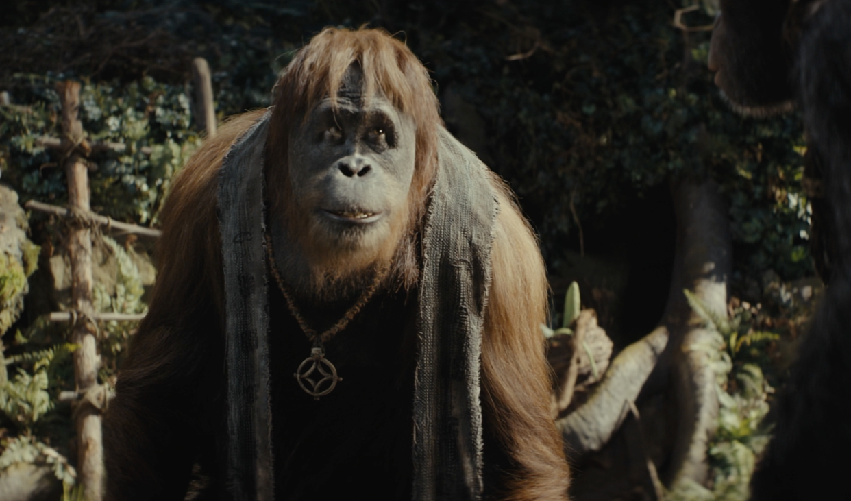 A scene from Kingdom of the Planet of the Apes