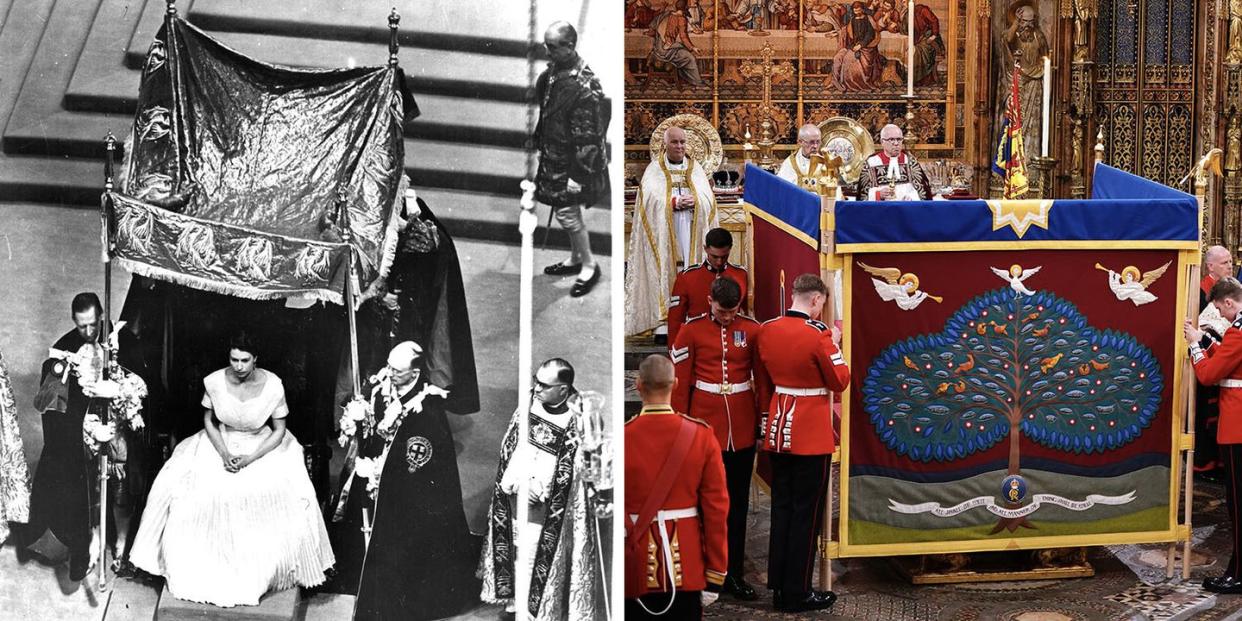 queen elizabeth versus king charles coronation photos