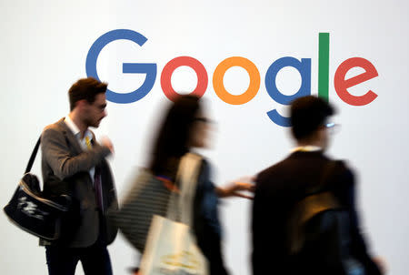 The logo of Google is pictured during the Viva Tech start-up and technology summit in Paris, France, May 25, 2018. REUTERS/Charles Platiau