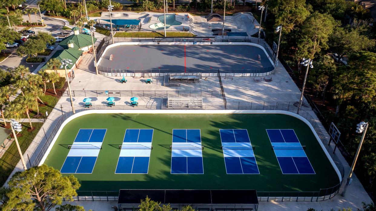 Five new pickleball courts at Abacoa Community Park.