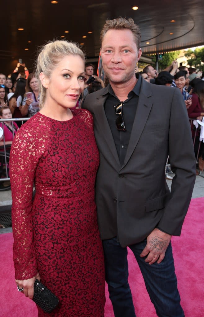 Christina Applegate and her husband, Martyn LeNoble, in 2016. Getty Images