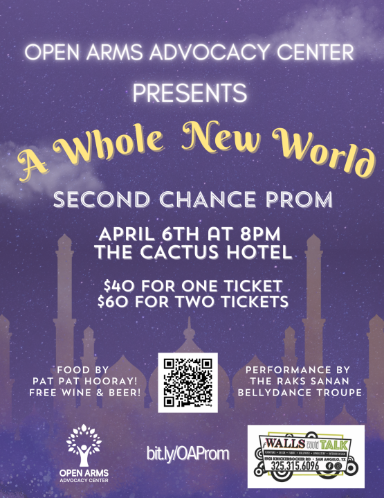 Second Chance Prom 2024 flyer courtesy of Open Arms Advocacy Center