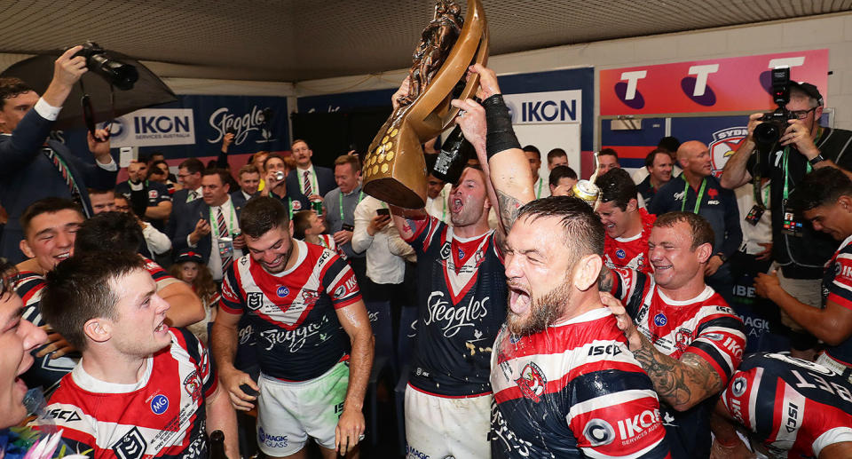 Jared Waerea-Hargreaves has won three NRL premierships and played in four grand finals across a glittering career for the Roosters. Pic: Getty