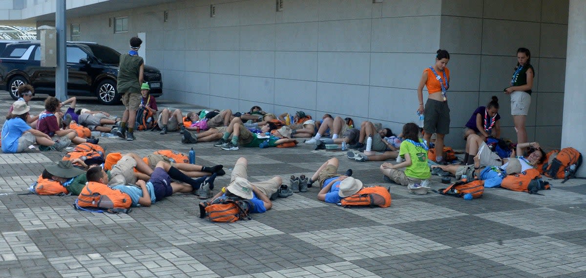 Hundreds of children were taken sick in the first few days as they struggled with the heat (Kim-yeol/Newsis via AP)