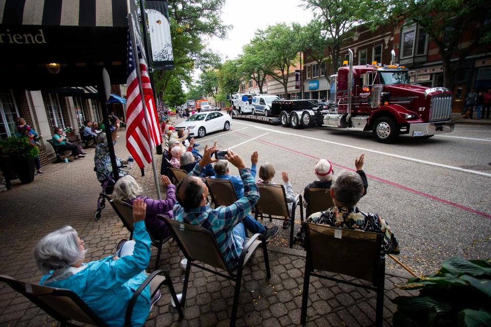 A scene from the 2022 Labor Day Truck Parade in Holland, Michigan as dozens of trucks make their way through downtown.