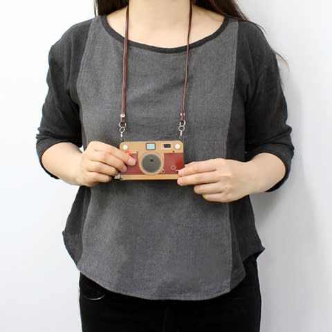 camera paper thin necklace