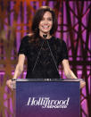 <p>The activist-mom spoke onstage at <em>The Hollywood Reporter</em>‘s 2017 Women in Entertainment breakfast on Wednesday in L.A. As the morning’s keynote speaker, the actress addressed women across the globe who are still fighting for “the right to think freely and to speak freely.” She continued, “It’s hard to celebrate our progress while that is still the case. We have a level of freedom that is unimaginable to women around the world. I pay tribute to all the women who came before us, who pushed the boundaries in their lifetime so that we could be here today.” (Photo: Jesse Grant/Getty Images) </p>