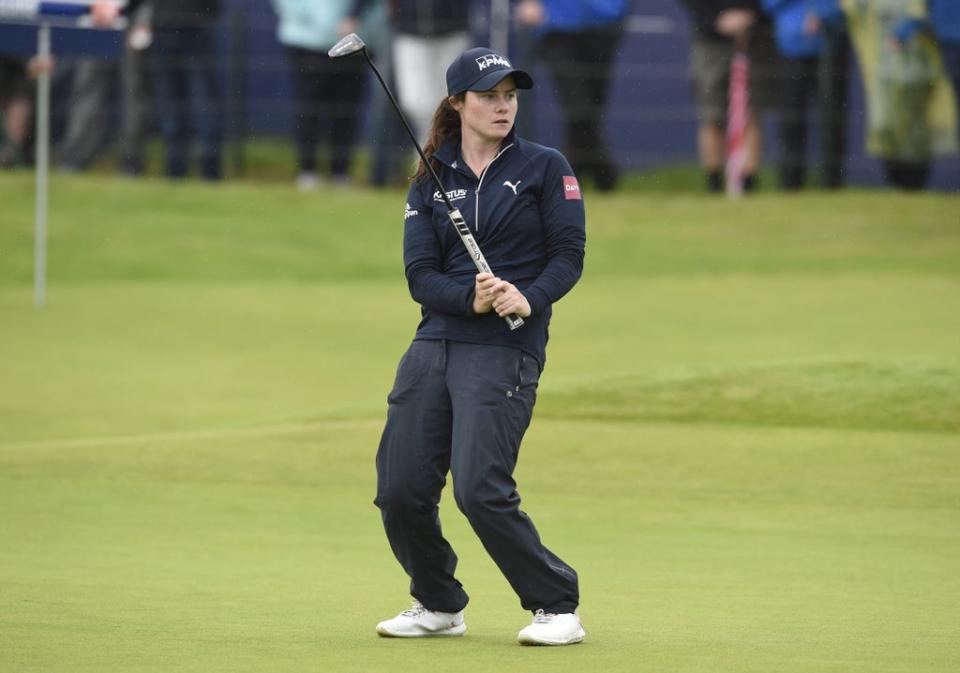 Ireland’s Leona Maguire reacts to a putt on the 18th green, during day three of the AIG Women’s Open at Carnoustie (Ian Rutherford/PA) (PA Wire)