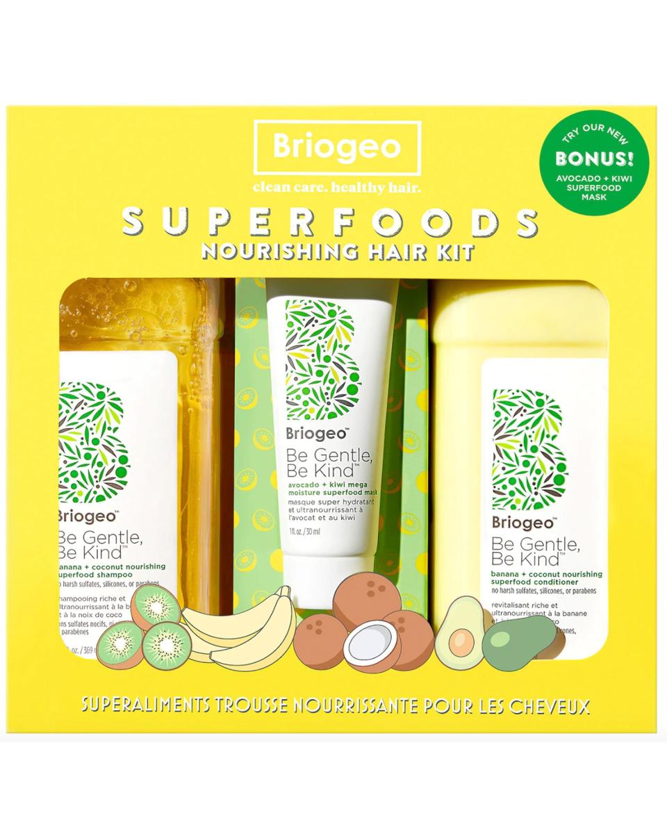 3) Be Gentle, Be Kind Banana + Coconut Superfoods Nourishing Hair Value Set