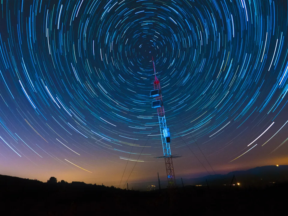 Satellite Communications Under A Starry Sky