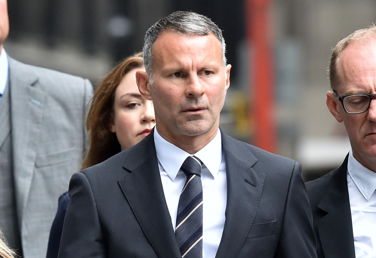 Former Manchester United footballer Ryan Giggs arrives at Manchester Crown Court where he is accused of controlling and coercive behaviour against ex-girlfriend Kate Greville between August 2017 and November 2020. Picture date: Tuesday August 16, 2022.