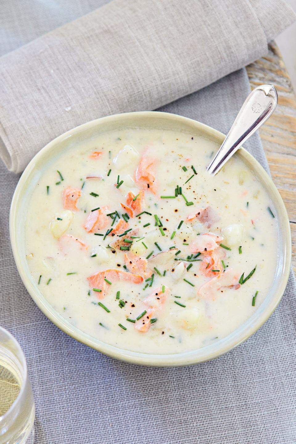 Salmon Chowder with Chives