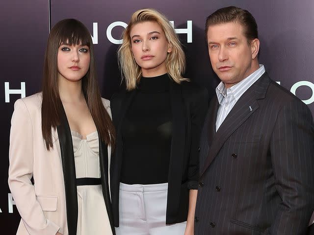 <p>Taylor Hill/FilmMagic</p> Alia Baldwin, Hailey Baldwin and Stephen Baldwin attend the 'Noah' premiere at Ziegfeld Theatre