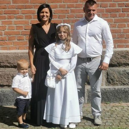 The Wlodarczyk family from left: Dawid, Monika, Maja and Michal