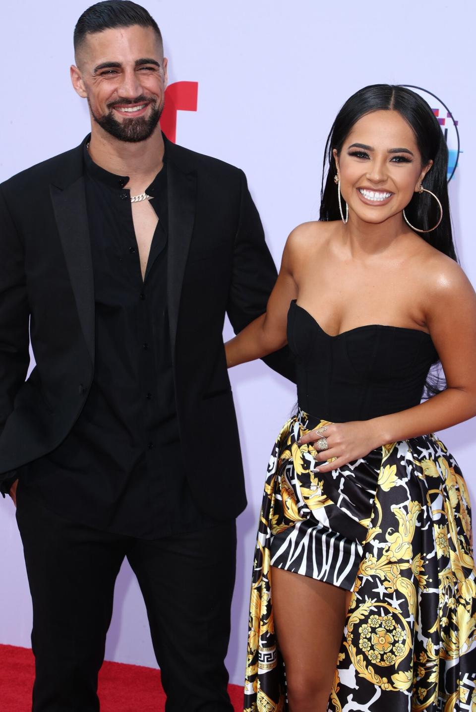 Sebastian Lletget and Becky G attend the 2019 Latin American Music Awards at Dolby Theatre on October 17, 2019 in Hollywood, California