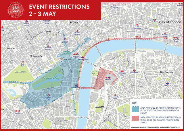 Scores of roads in central London to be closed for coronation