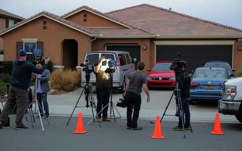 Media report from the home of the Turpin family - Credit:  BILL WECHTER/AFP