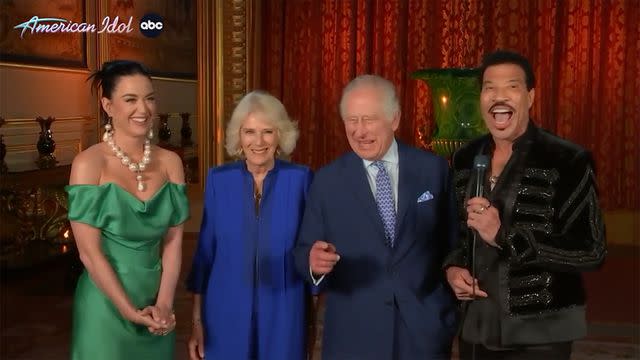 American Idol Instagram From L: Katy Perry, Queen Camilla, King Charles and Lionel Richie
