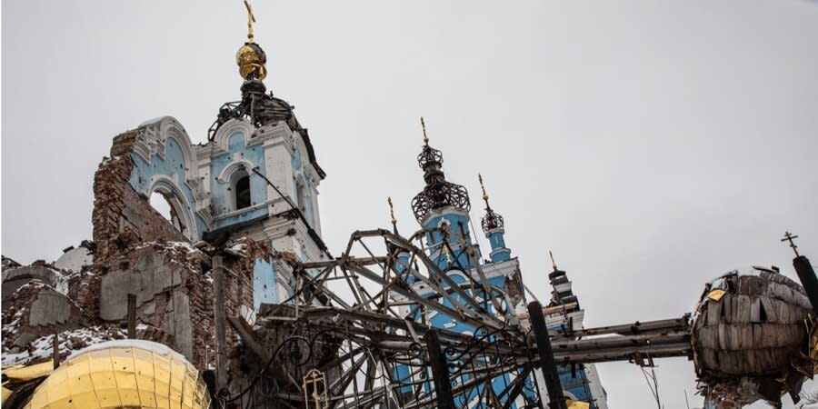 Russian troops destroyed the Church in the village of Bohorodychne, Kramatorsk District, Donetsk Oblast