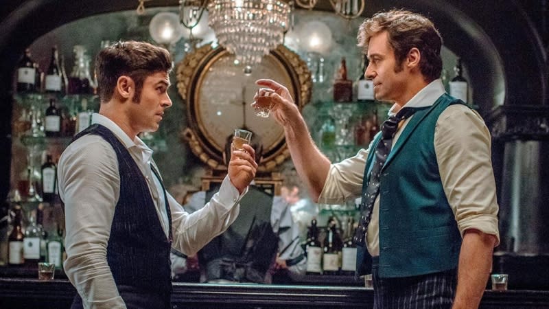 Zac Efron and Hugh Jackman in The Greatest Showman