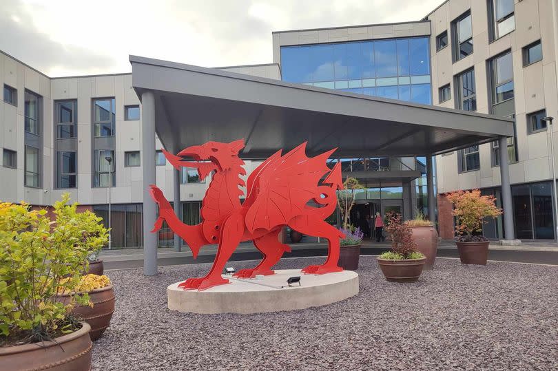 A Welsh dragon greeted us - of course! -Credit:WalesOnline