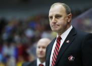 Canada's head coach Brent Sutter looks on as his team plays Russia during the second period of their IIHF World Junior Championship ice hockey game in Malmo, Sweden, January 5, 2014. REUTERS/Alexander Demianchuk (SWEDEN - Tags: SPORT ICE HOCKEY)