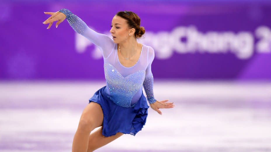 Nicole Schott performing at the 2018 PyeongChang Olympic Games. (Getty Images)