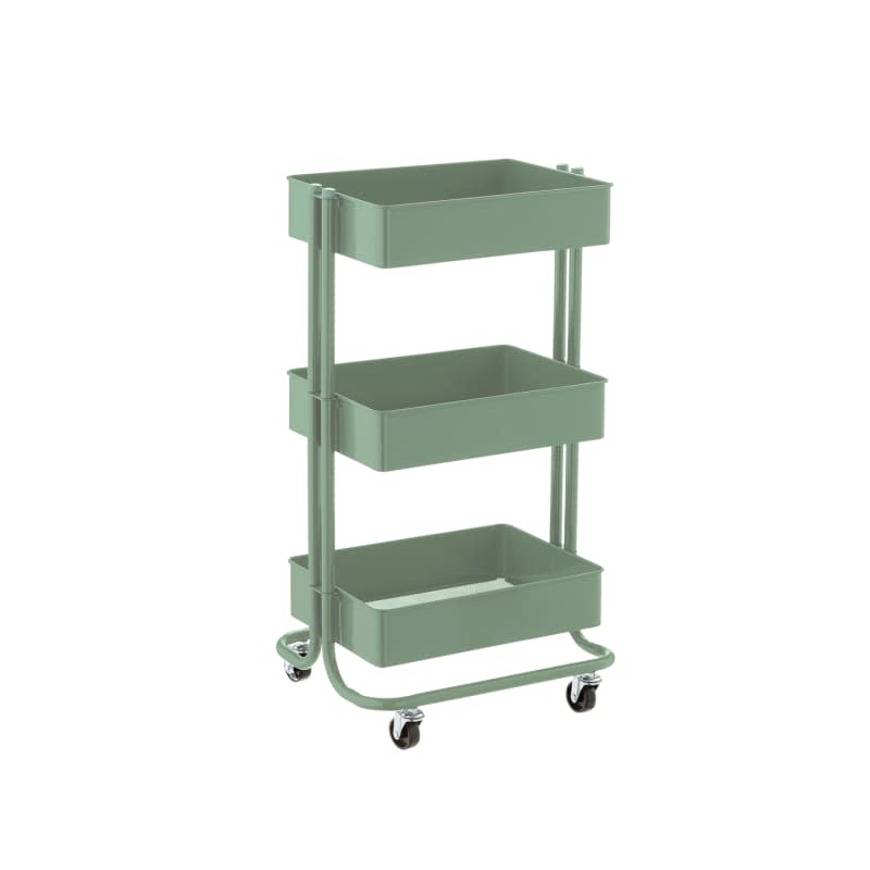 3-Tier Rolling Cart Sage