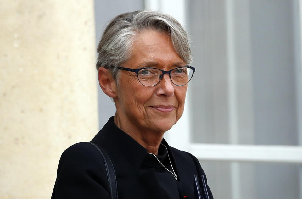 FILE - French Junior Minister for Ecology and Solidarity Elisabeth Borne leaves the Elysee Palace after the weekly cabinet meeting, in Paris, Wednesday, Sept. 5, 2018. France's president Emmanuel Macron appoints Elisabeth Borne as the country's new prime minister, Monday May 16, 2022. (AP Photo/Christophe Ena, File)