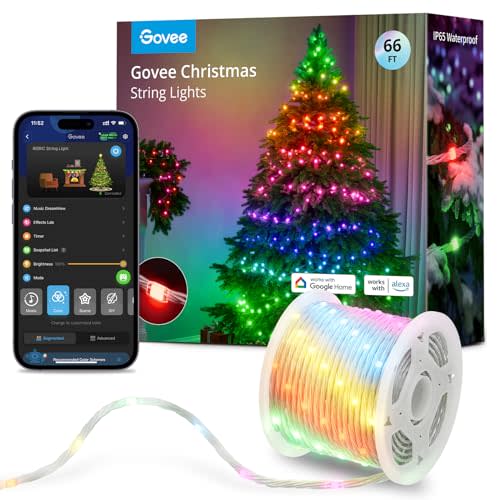 Govee Permanent Outdoor Lights, Smart RGBIC Outdoor Lights with 75 Scene  Modes, 100ft with 72 LED Eaves Lights IP67 Waterproof for Christmas  Decorations, New Year, Work with Alexa, Google Assistant 