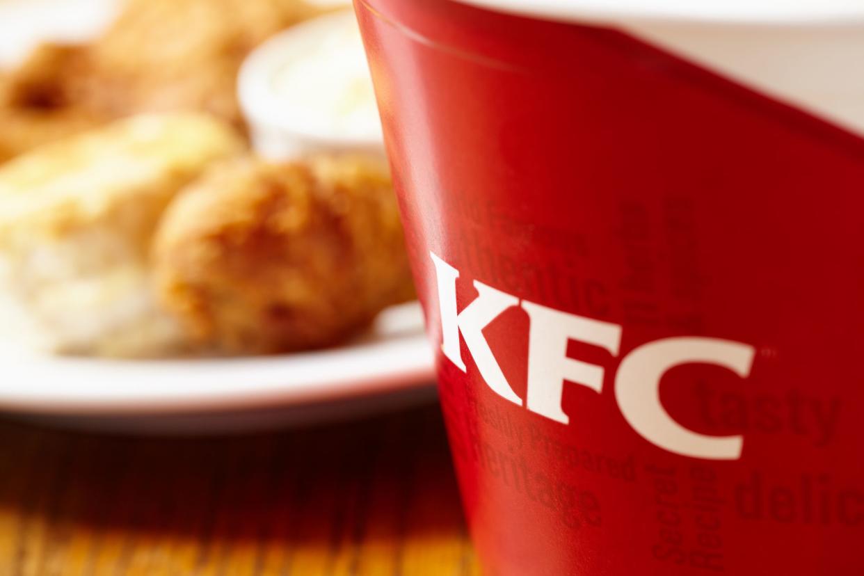 Stamford, CT, USA July 26th, 2011. KFC was founded by Harland Sanders and is headquartered in Louisville, Kentucky, U.S.