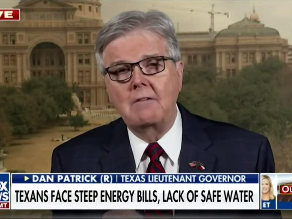 <p>Vicegobernador de Texas, Dan Patrick.</p> (Fox News)