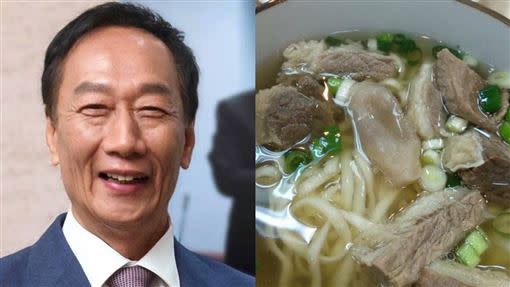 郭台銘私下愛吃牛肉麵、牛雜湯，也用這國民小吃點出產業發展議題。（圖／翻攝自郭台銘臉書）