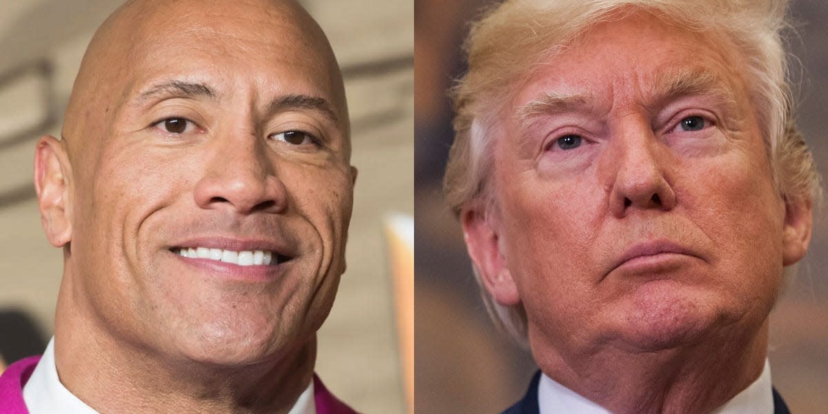 dwayne johnson donald trump