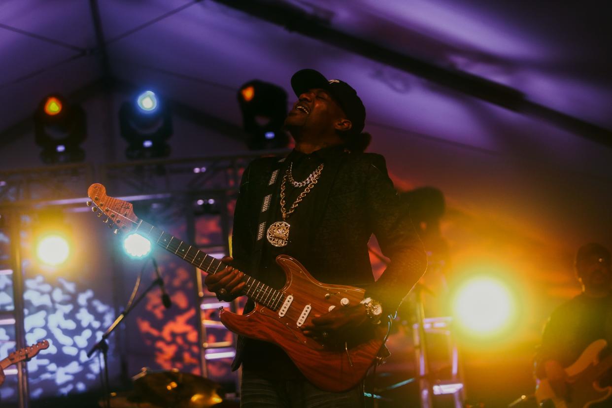 Eric Gales performs at RiverBeat Music Festival on Friday, May 3, 2024, at Tom Lee Park in Downtown Memphis.
