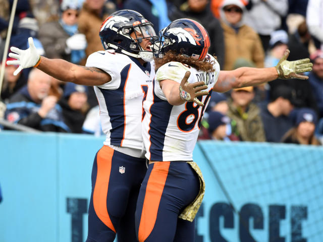 Denver Broncos tight end Albert Okwuegbunam getting his chance