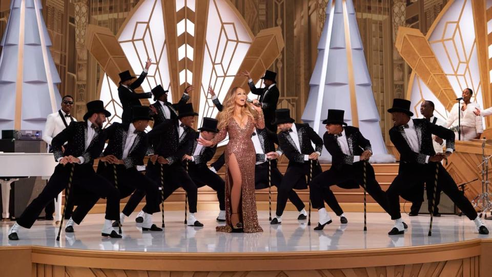 <div class="inline-image__caption"><p>Mariah Carey in <em>Mariah's Christmas: The Magic Continues</em></p></div> <div class="inline-image__credit">Michael Becker/Apple TV+</div>