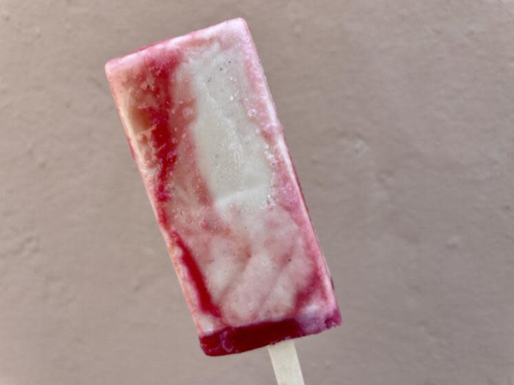 Oaxaquena paleta from Viva Cafe in Koreatown is a combination of leche quemada and pitaya.