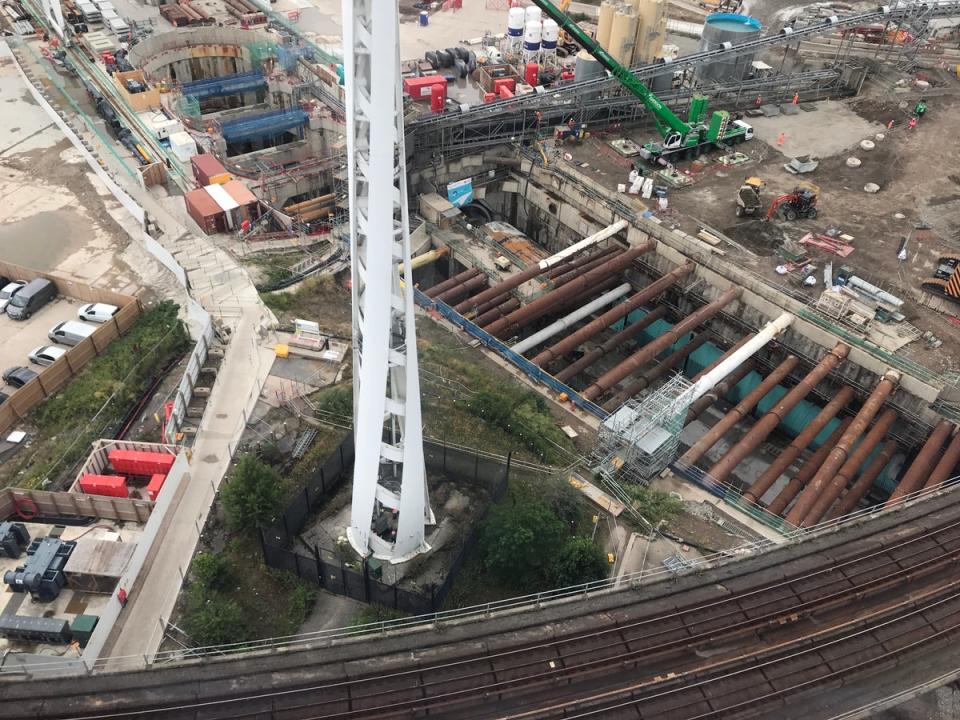 Photos of the completed tunnelling works were taken from the ICS Cloud cable car by Siân Berry, a Green member of the London Assembly (Siân Berry)