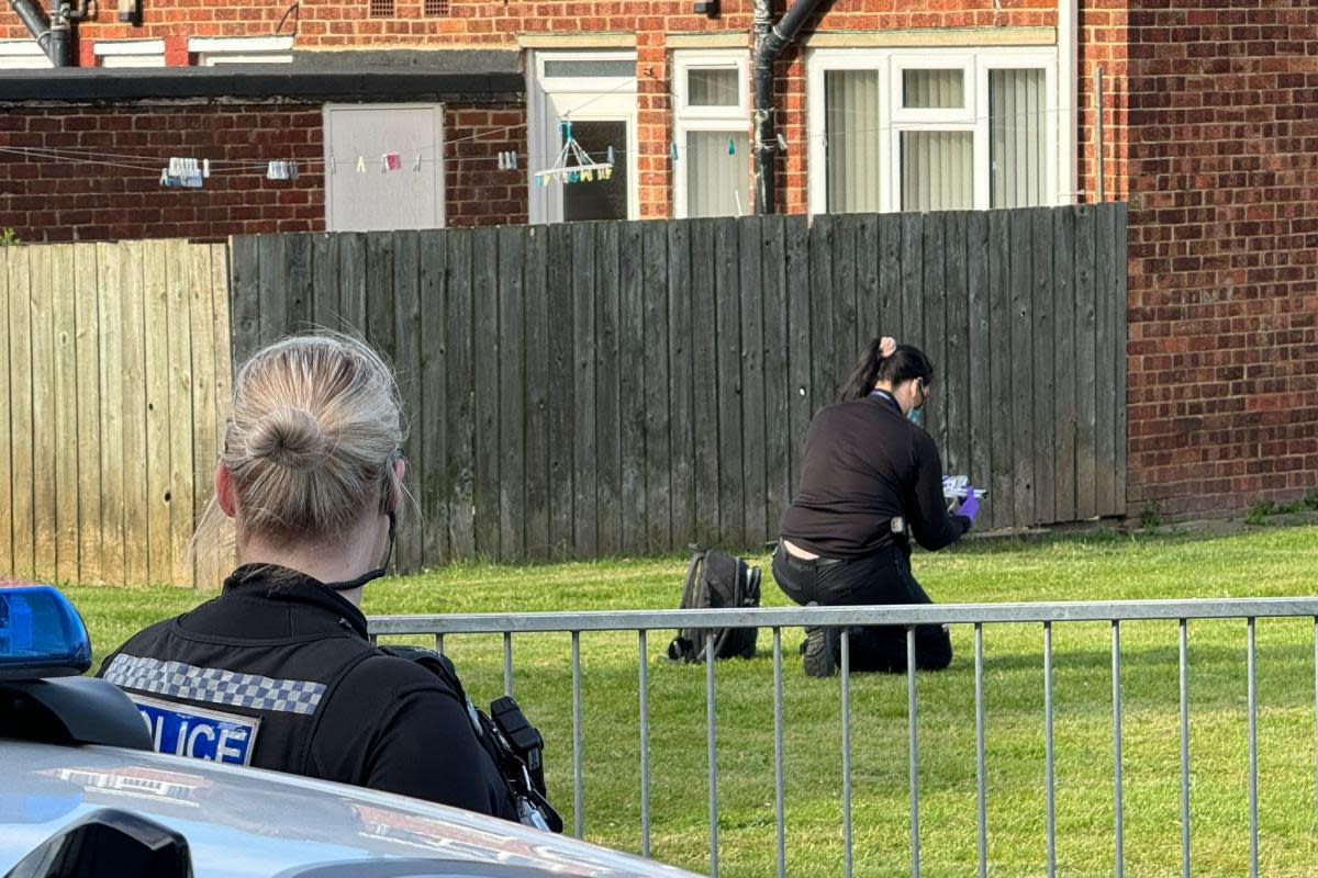 A crime scene investigation was launched after the incident in Stockton this evening <i>(Image: Terry Blackburn)</i>