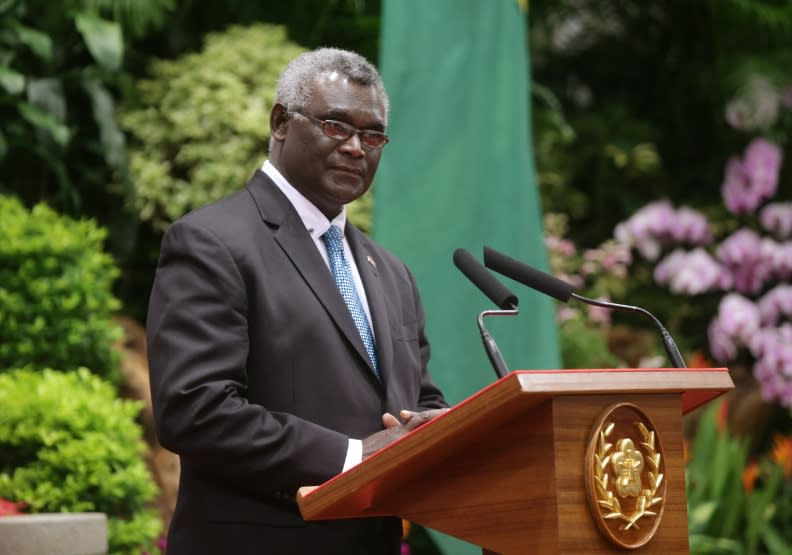 所羅門群島總理索加瓦雷（Manasseh Sogavare）。總統府提供