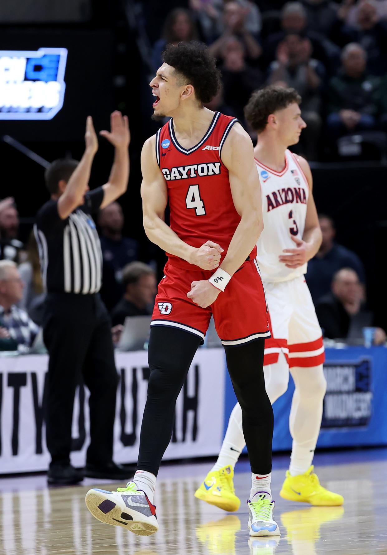 New Kentucky guard Koby Brea (4) was the most accurate 3-point shooter in Division I last season at Dayton, connecting on 49.8% (100 for 201) of his attempts.