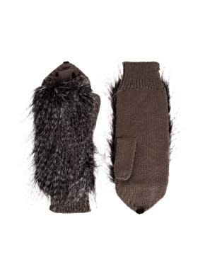 Faux-Fur Hedgehog Mittens, $20.35