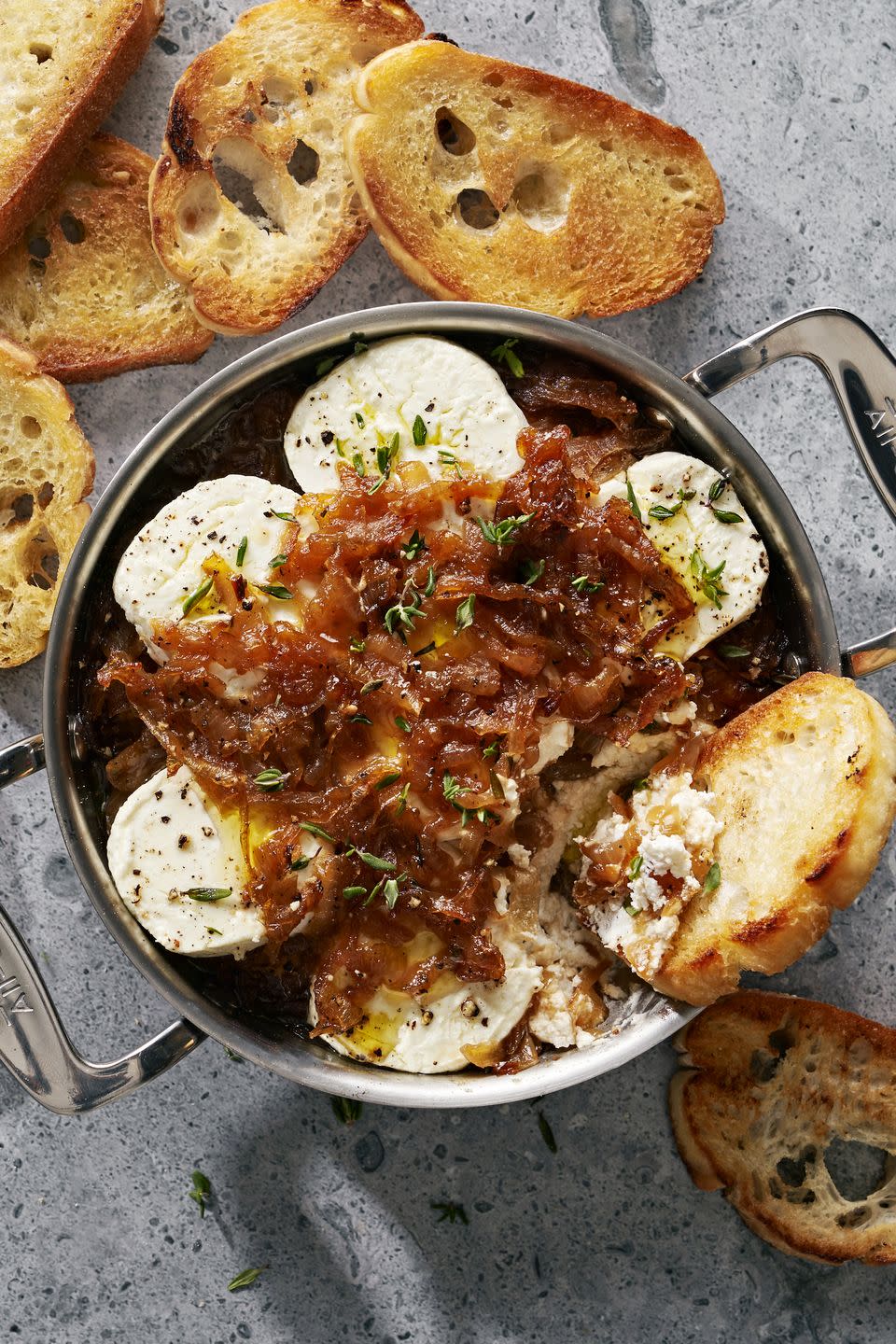 Baked Goat Cheese With Caramelized Onions