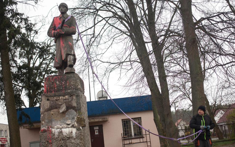 The Red Army statue in Siedlce, Poland - Maciej Luczniewski/NurPhoto via Getty Images