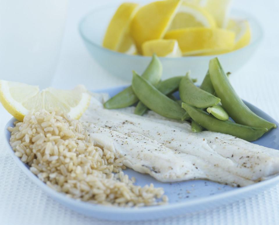 <p>There are less than 100 calories in a 4-ounce serving of flounder and 14 grams of protein, making it a great weight loss food. If you’ve never cooked it before, try this <a href="https://www.prevention.com/food-nutrition/recipes/a20523554/flounder-with-lemon-broccoli/" rel="nofollow noopener" target="_blank" data-ylk="slk:Flounder with Lemon and Broccoli;elm:context_link;itc:0;sec:content-canvas" class="link ">Flounder with Lemon and Broccoli</a> recipe.</p>